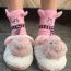 Fashion Peixi Nagisa's Pair Of Jacquards Cotton Coral Fleece Cartoon Floor Socks
