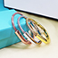 Fashion Gold Color Copper And Diamond Oval Bracelet