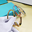 Fashion Gold Color Copper And Diamond Oval Bracelet