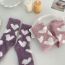 Fashion Purple Pair Coral Fleece Printed Mid-calf Floor Socks