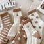 Fashion Brown Dots【1 Pair Trial Pack】 Coral Fleece Polka-dot Mid-calf Floor Socks