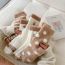 Fashion Brown Dots【1 Pair Trial Pack】 Coral Fleece Polka-dot Mid-calf Floor Socks