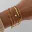 Fashion 4# Alloy Snake Bone Chain Twist Chain Bracelet Set