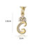 Fashion A Gold-plated Copper Inlaid With Zirconium 26 Letters Diy Pendant