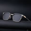 Fashion Polarized Floral Striped Gold Gradient Gray Pc Square Large Frame Sunglasses