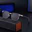 Fashion Flower Striped Gold Gradient Gray Large Square Frame Sunglasses