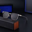 Fashion Bright Black Gold Anti-blue Light Large Square Frame Sunglasses