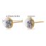Fashion 5# Gold-plated Copper Geometric Round Stud Earrings