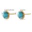 Fashion 4# Gold-plated Copper Geometric Round Stud Earrings