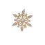 Fashion Gold Copper Inlaid Zirconium Snowflake Brooch