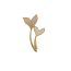 Fashion Gold Copper And Diamond Shell Fishtail Brooch