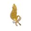 Fashion Zircon Wheat Ear Pearl Brooch-pin Style (thick Real Gold Plating) Copper Inlaid Zirconium Wheat Pearl Brooch