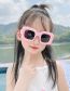 Fashion Pink Net Red Funny Sunglasses [pink Girl Knocks Love] Resin Square Large Frame Sunglasses