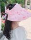 Fashion Empty Big Hat Brim - Glitter Cartoon Rabbit【send Windproof Rope】 Polyester Print Sun Hat