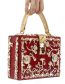 Fashion Rose Red Acrylic Diamond Square Tote Bag