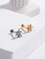 Fashion Gold 8# Metal Diamond Geometric Stud Earrings