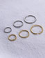 Fashion Gold 10mm Titanium Geometric Round Lip Ring