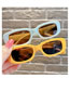 Fashion White [single Pack] Small Resin Square Sunglasses