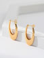 Fashion Gold Gold-plated Brass Geometric Round Earrings