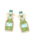 Fashion Color Alloy Oil Dripping Diamond Bow Wine Bottle Earrings