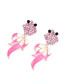 Fashion Color Alloy Oil Drip Diamond Goldfish Stud Earrings