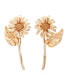 Fashion White K Alloy Geometric Sunflower Stud Earrings