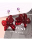 Fashion Red Acrylic Flower Earrings