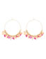 Fashion Pastels Stone Beaded Round Earrings