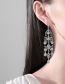 Fashion Silver Copper And Diamond Geometric Tassel Earrings