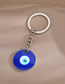 Fashion Silver Powder Round Eyes Alloy Drip Eye Keychain