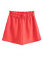 Fashion Pink Polyester Elastic High Waist Shorts