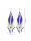 Fashion Blue Bead Woven Tassel Earrings