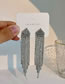 Fashion 2 Row Drill Alloy Diamond Tassel Earrings