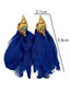 Fashion Color Matching Fabric Flower Conch Earrings