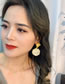 Fashion Red Fabric Flower Earrings