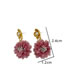 Fashion Red Fabric Flower Earrings