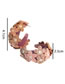 Fashion Color Fabric Embroidered Flower C-shaped Earrings