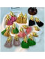 Fashion Khaki Alloy Diamond Conch Tassel Earrings