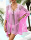 Fashion Pink Open-knit Long-sleeve Sun Protection Blouse
