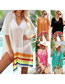 Fashion White Open-knit Long-sleeve Sun Protection Blouse