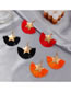Fashion Orange Alloy Pentagram Scalloped Tassel Earrings