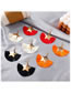 Fashion Orange Alloy Pentagram Scalloped Tassel Earrings