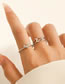 Fashion Silver Alloy Hollow Heart Ring Set