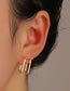Fashion Gold Irregular Square Earrings