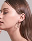 Fashion Silver Alloy Hollow Piercing Face Stud Earrings