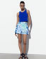 Fashion Color Woven Print Shorts