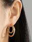 Fashion Gold Alloy Geometric Twist Half Hoop Earrings