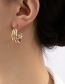 Fashion Gold Metal Multi-layered C-shaped Earrings