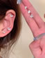 Fashion Silver Copper And Diamond Heart Geometric Earring Set