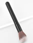 Fashion Black Single Makeup Brush Blush Loose Powder Fan Shape Makeup Tools